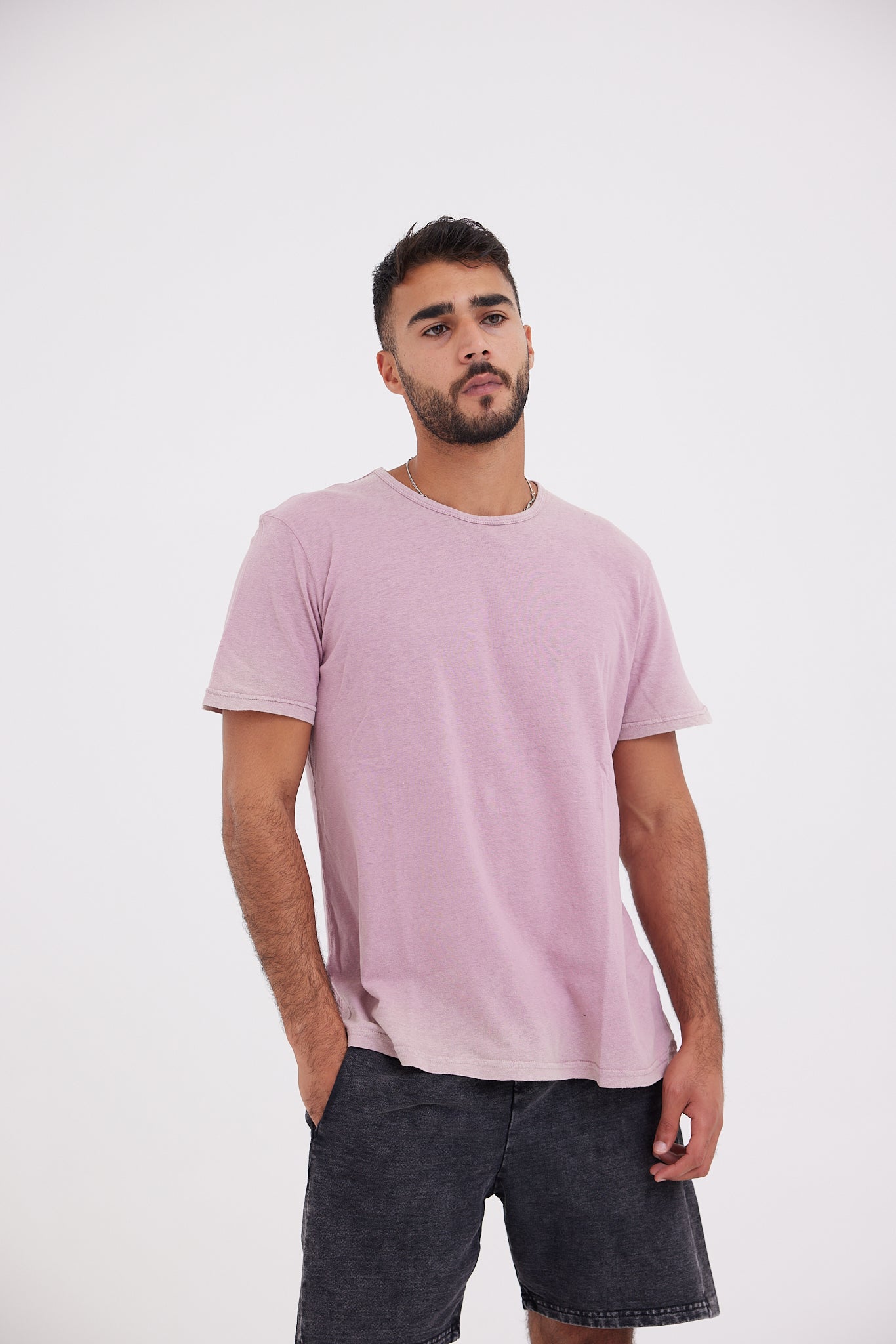 Stone Wash T-shirt - Coral