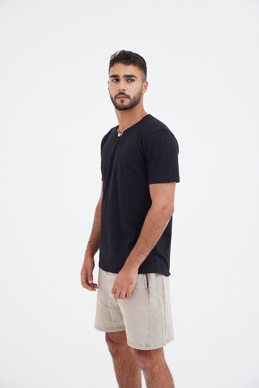 Lofty Linen T-shirt - Black