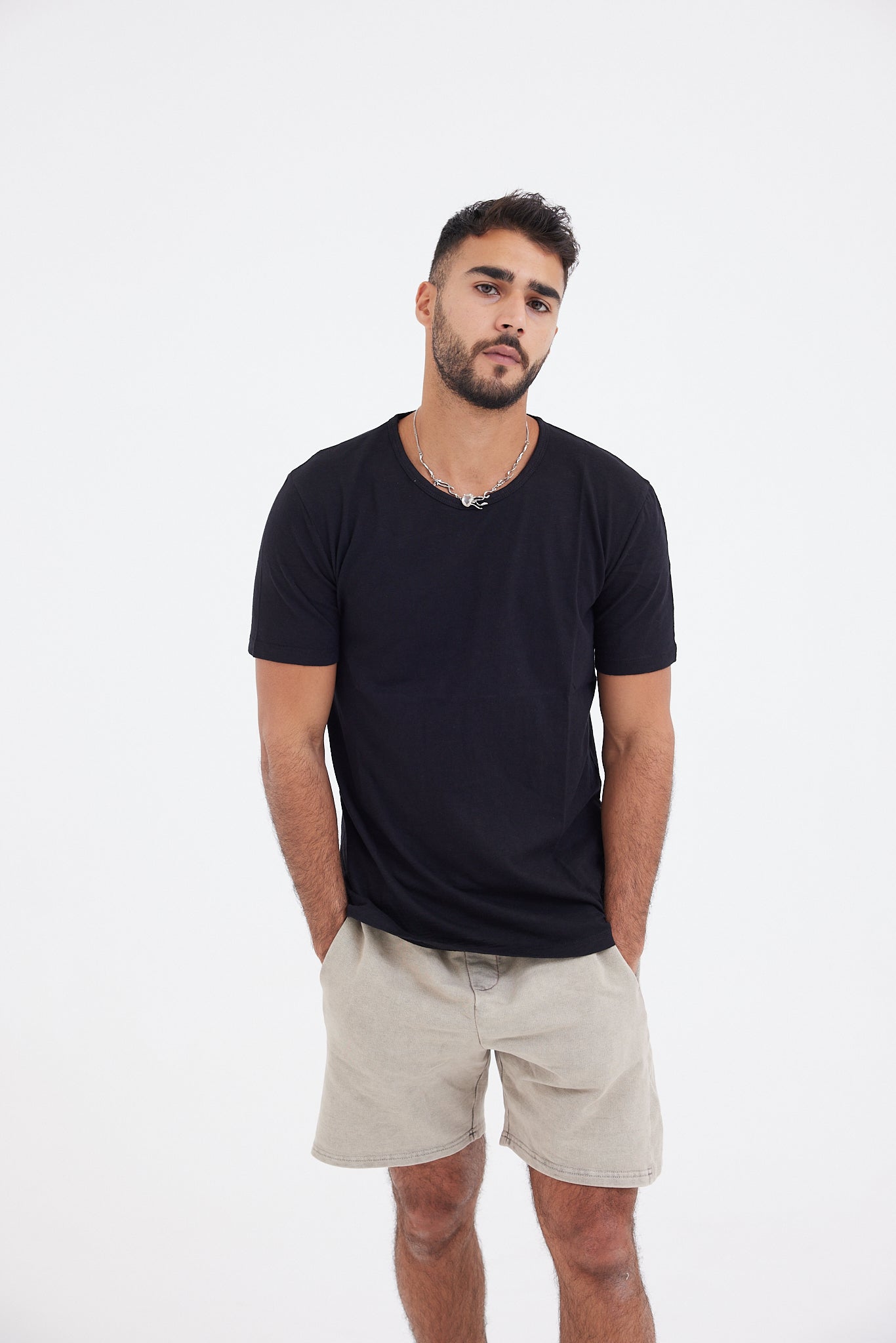 Lofty Linen T-shirt - Black
