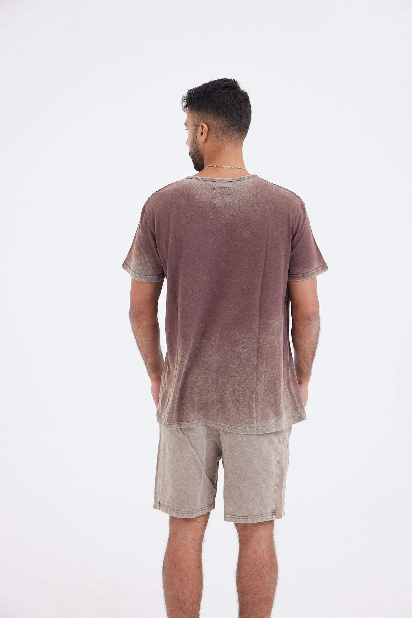Stone Wash T-shirt - Rust Brown