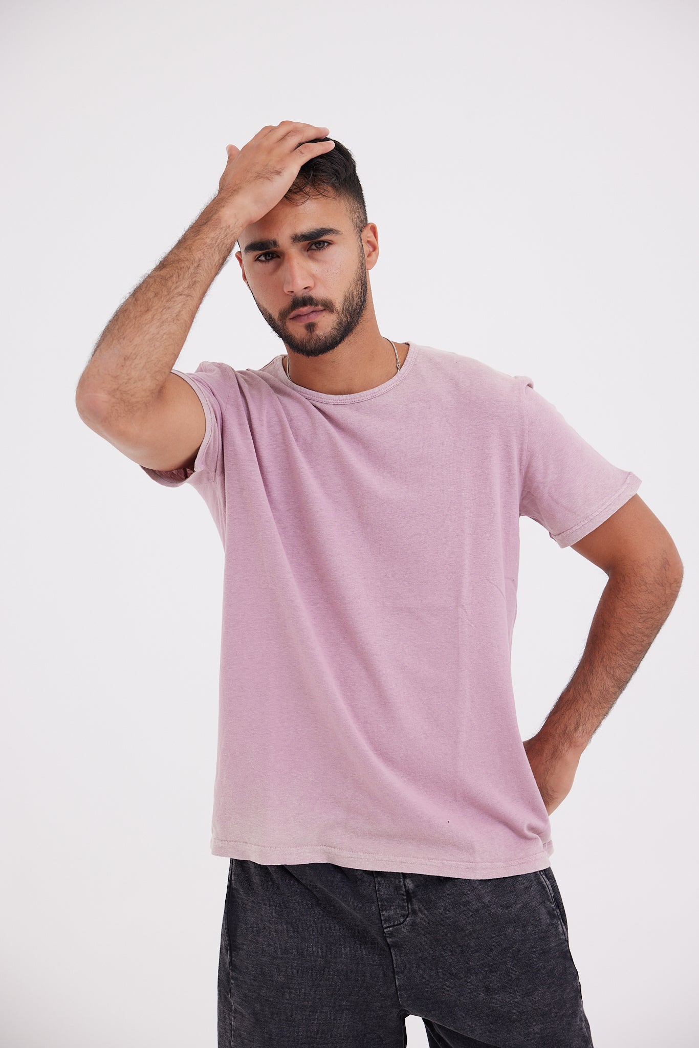Stone Wash T-shirt - Coral