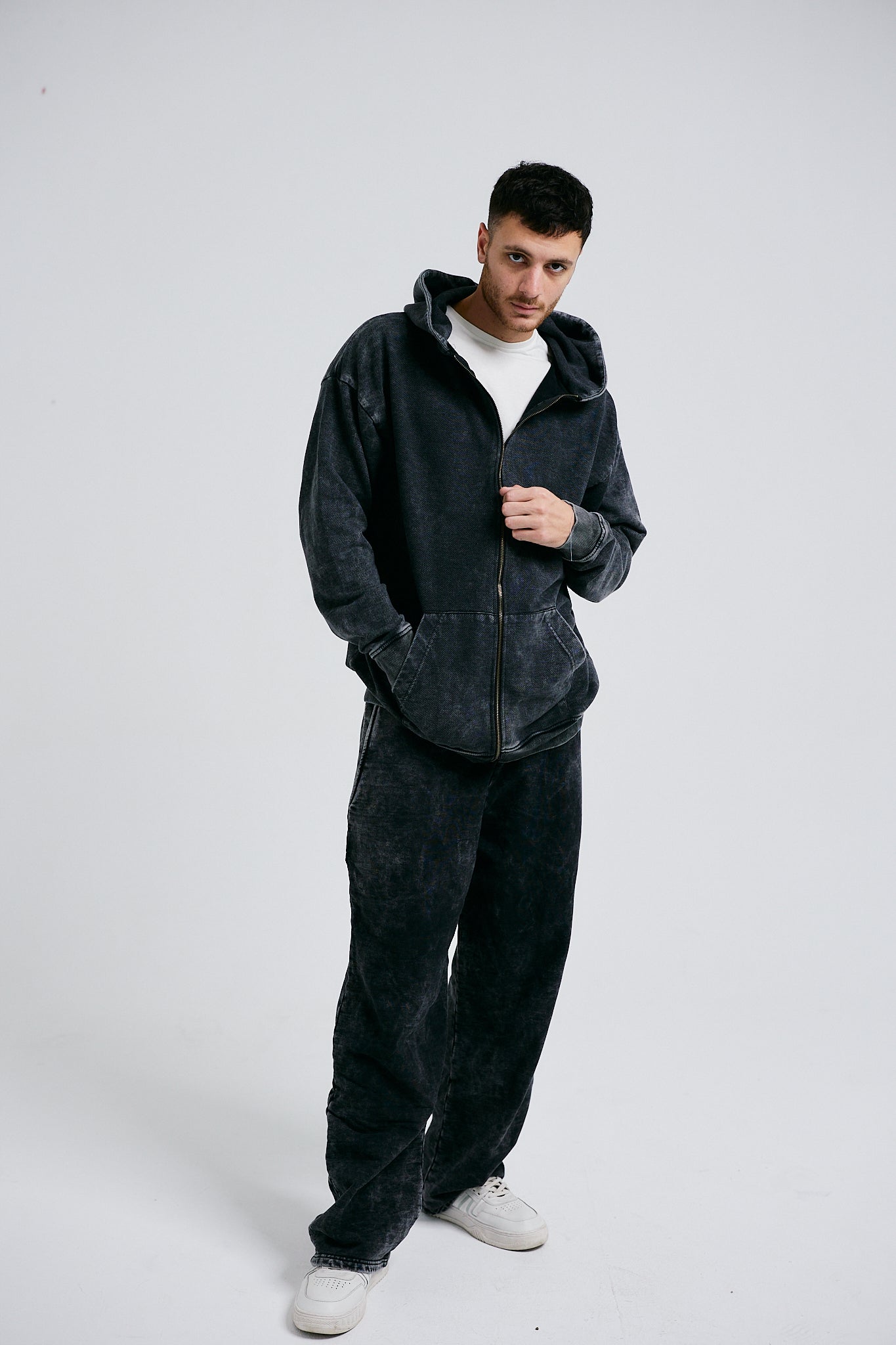 Charcoal Zip Up
