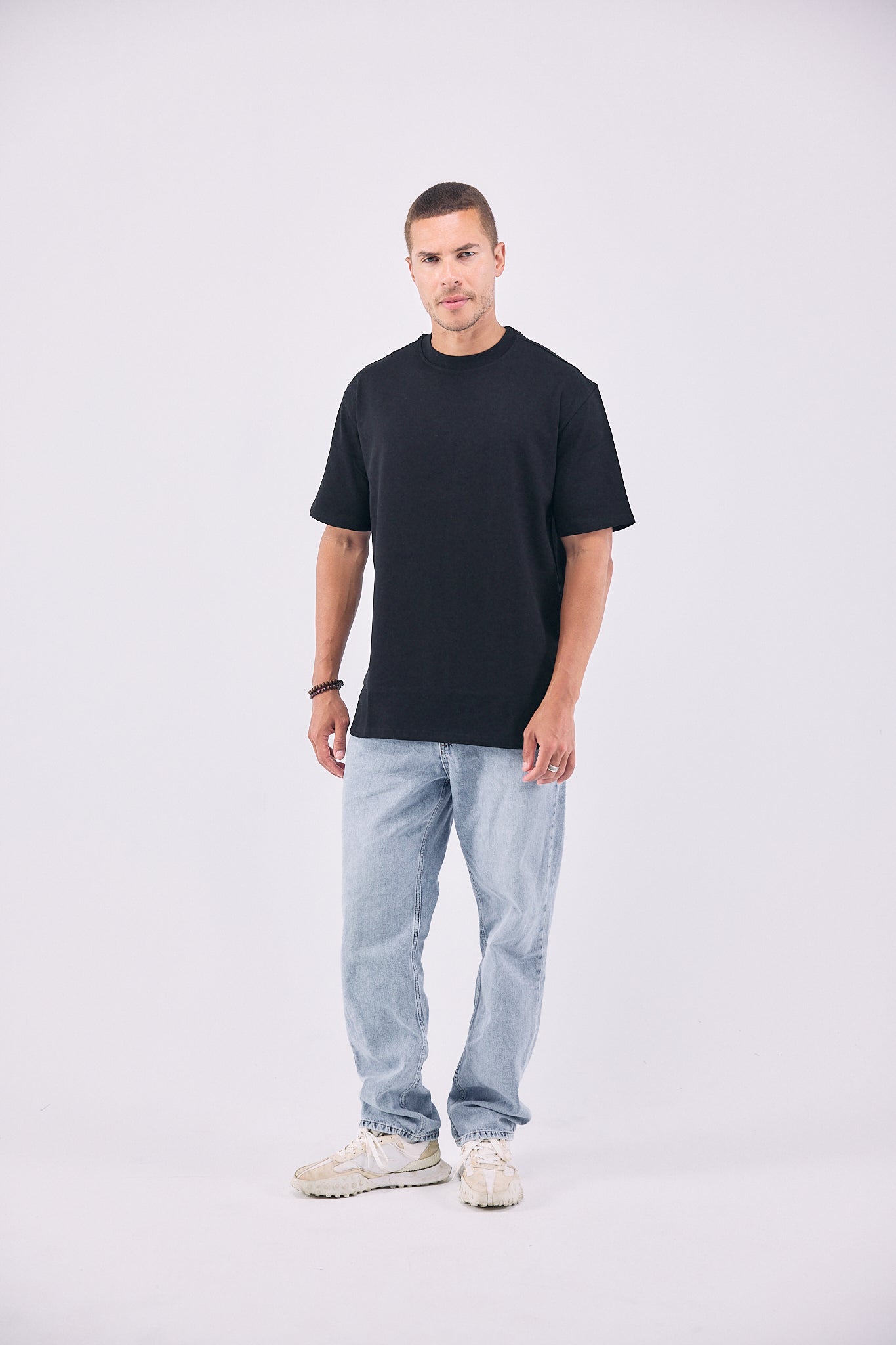 PACK of 2 Mid Weight Box Fit T-Shirt - BLACK