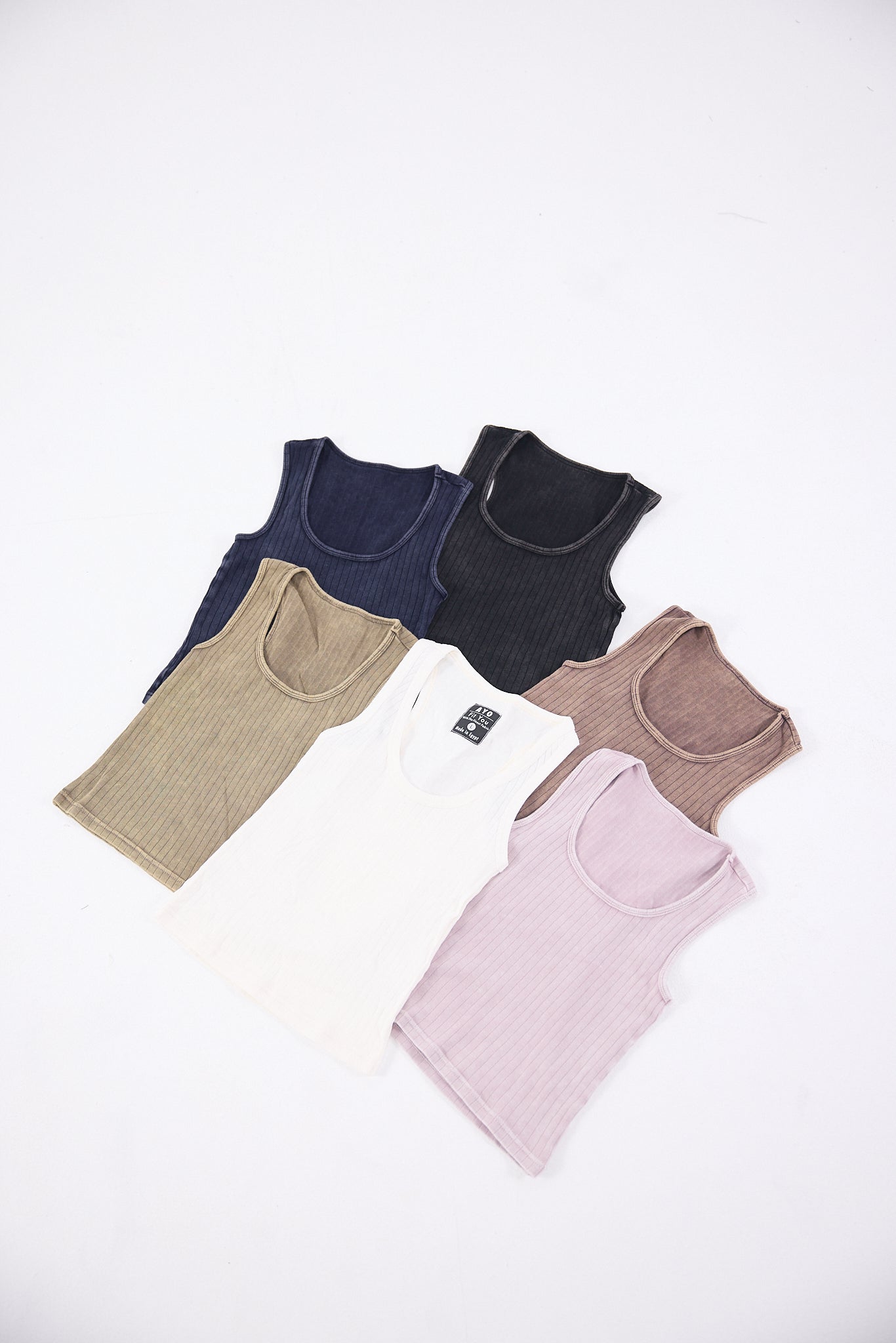 Stone Wash Tank Top - BROWN