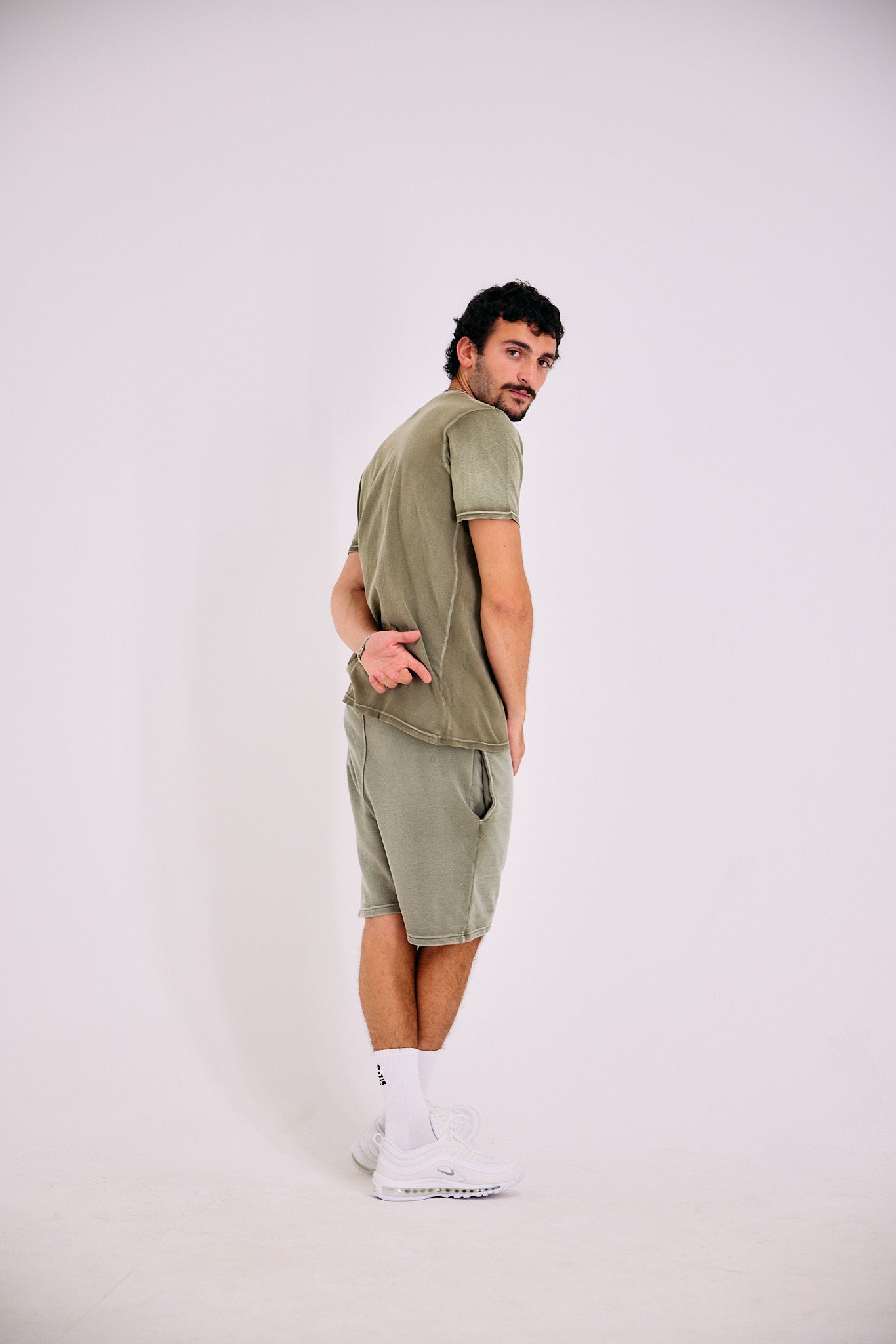 23 Stone Wash Shorts - Olive
