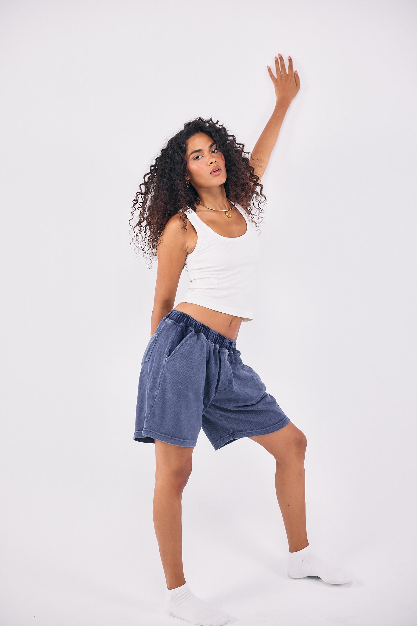 Washed Comfort Shorts - NAVY