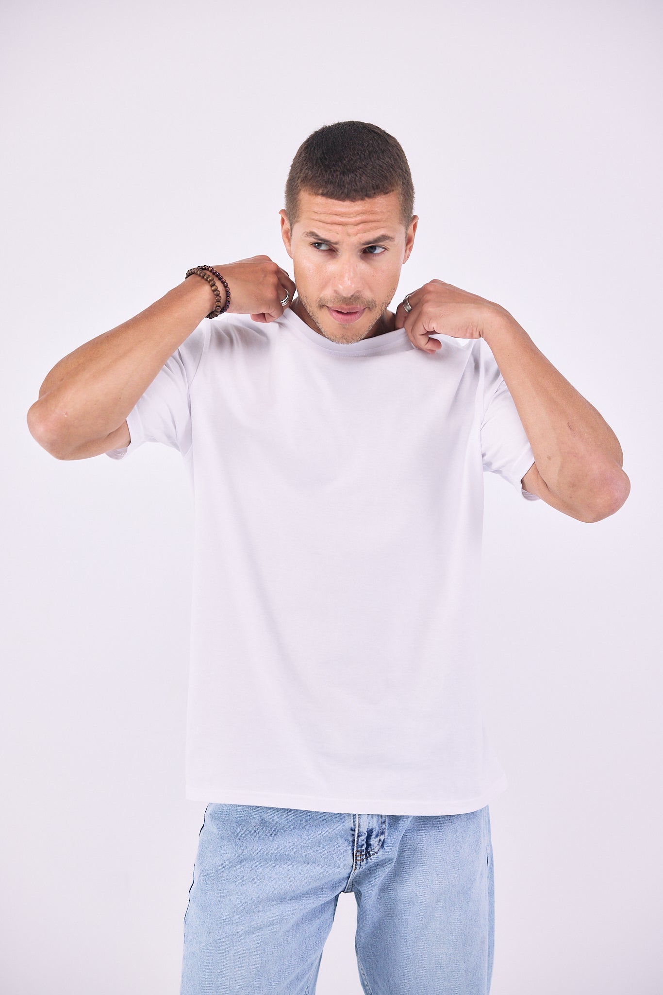 Crew Neck Classic T-Shirt - WHITE
