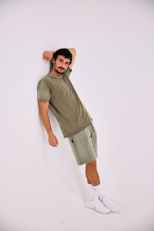 23 Stone Wash Shorts - Olive