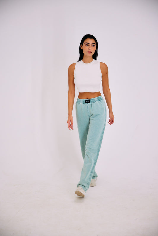 Stone Wash Sweatpants II - Aqua