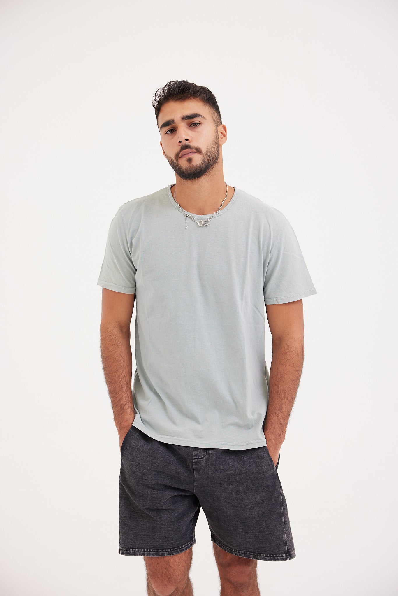 Stone Wash T-shirt - Aqua