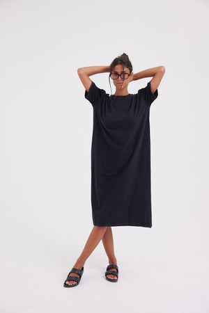 Stone Wash Dress - Black