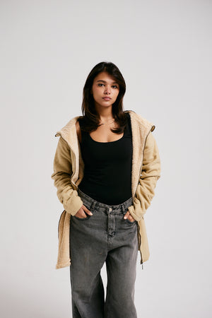 Cape Hoodie - Beige