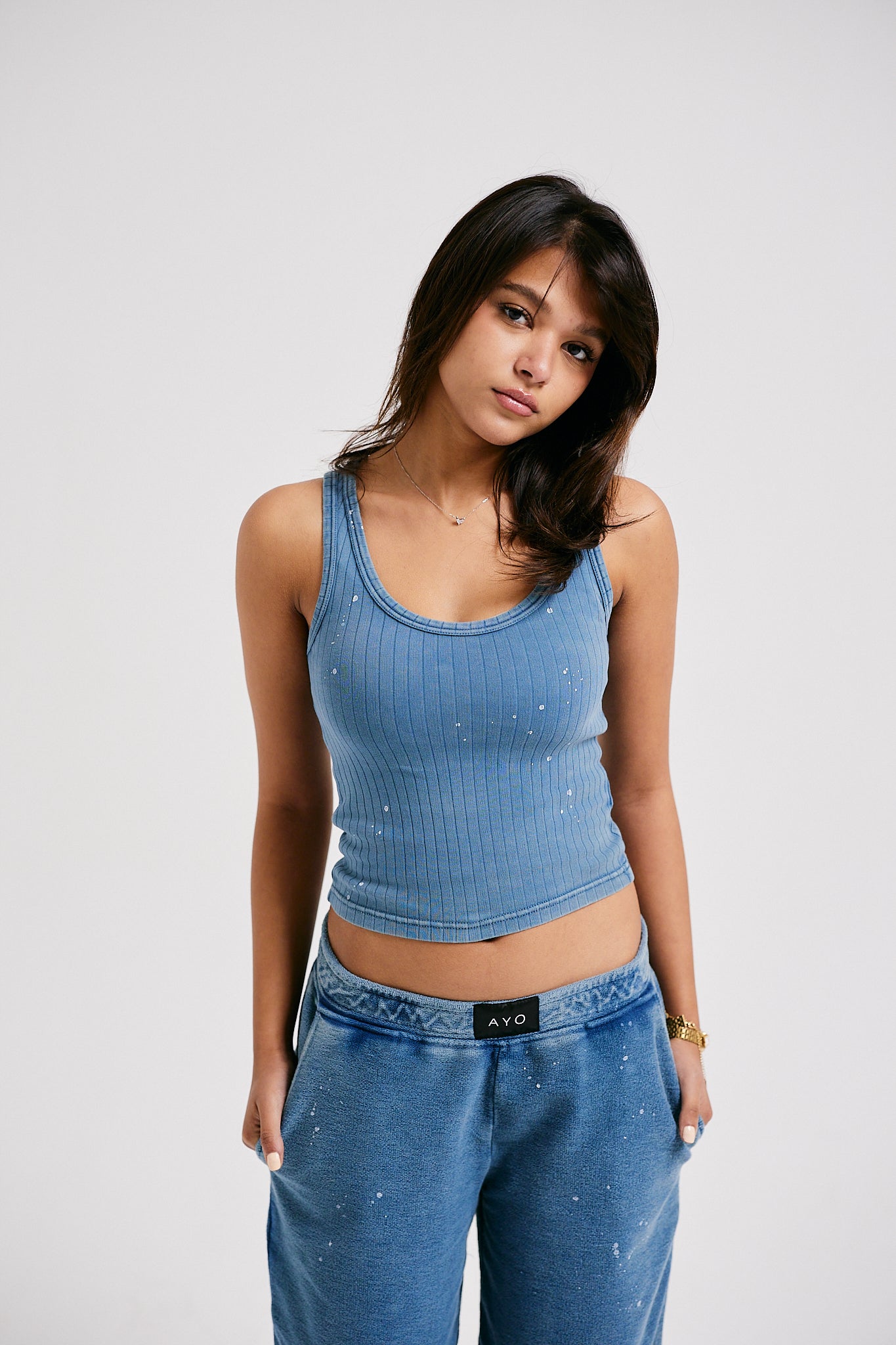 Mist Tank Top - Petrol Blue