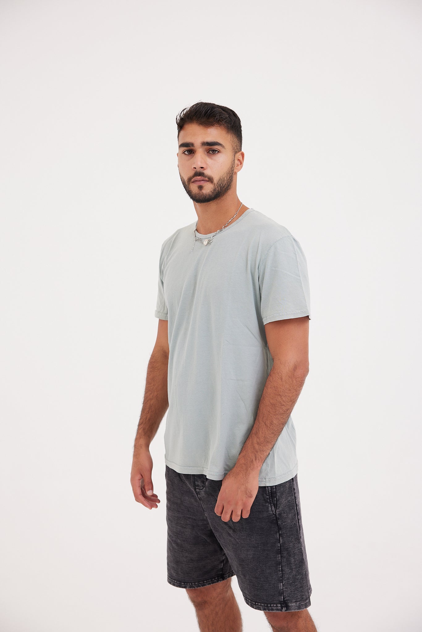 Stone Wash T-shirt - Aqua