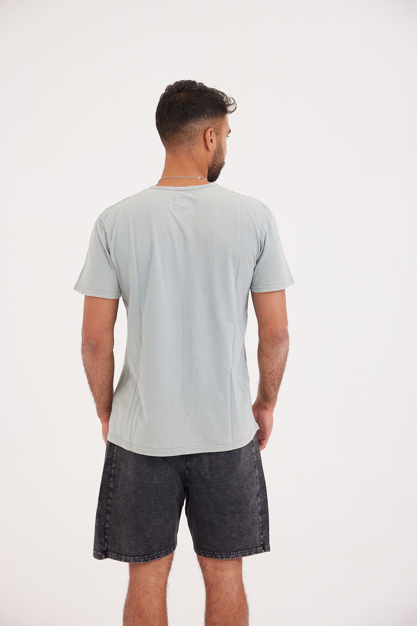 Stone Wash T-shirt - Aqua