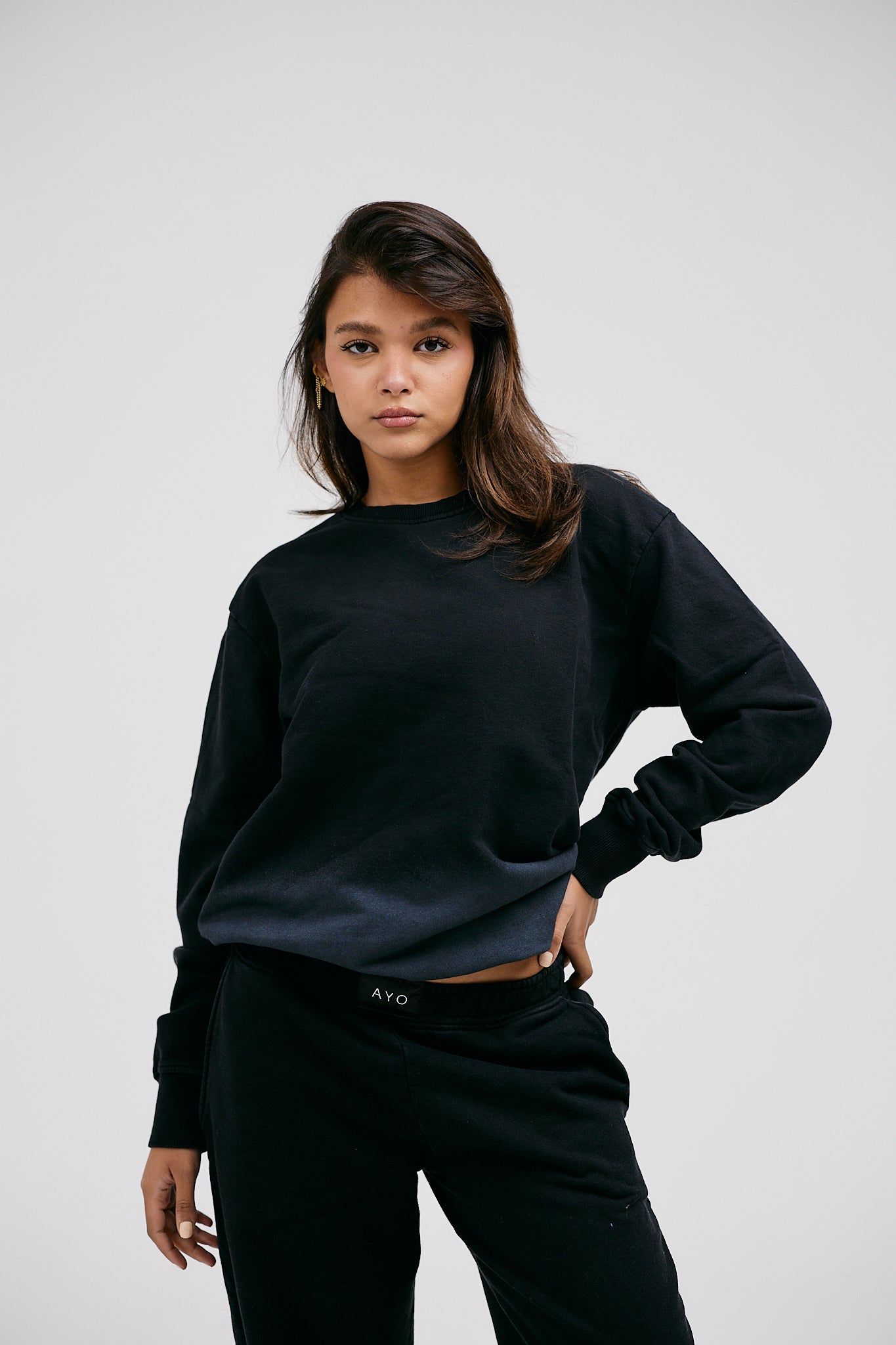 Fade Crew Neck Sweatshirt - Black