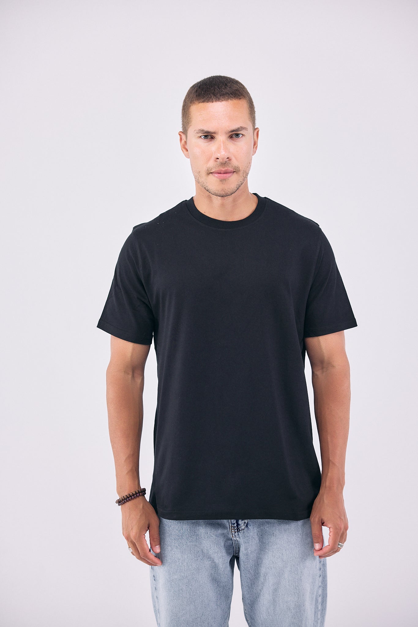 Crew Neck Classic T-Shirt - BLACK