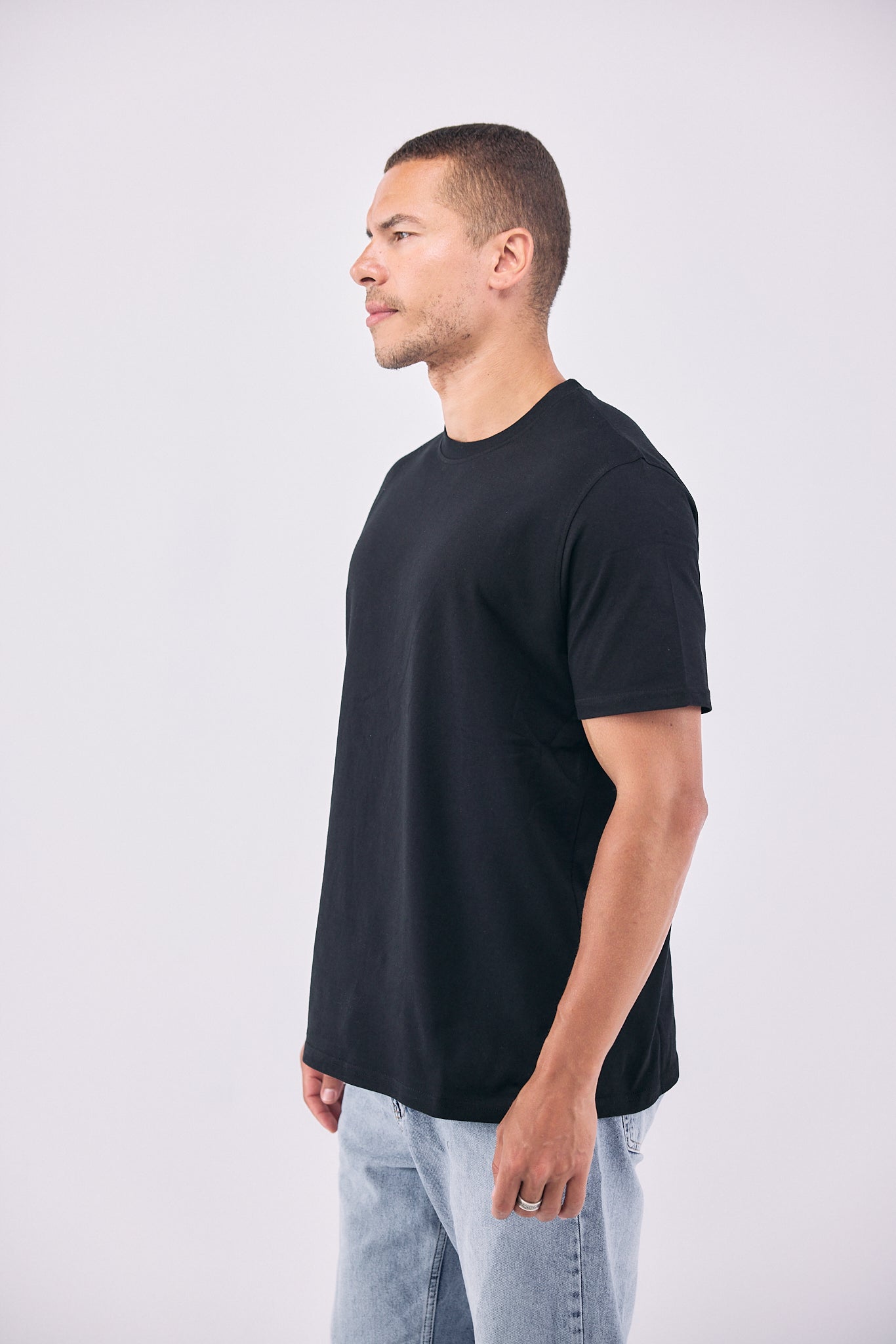 Crew Neck Classic T-Shirt - BLACK