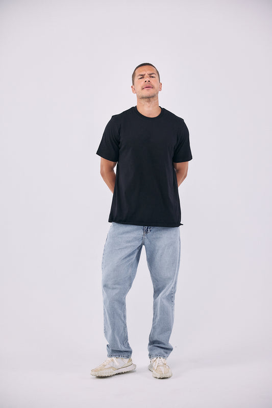 Crew Neck Classic T-Shirt - BLACK