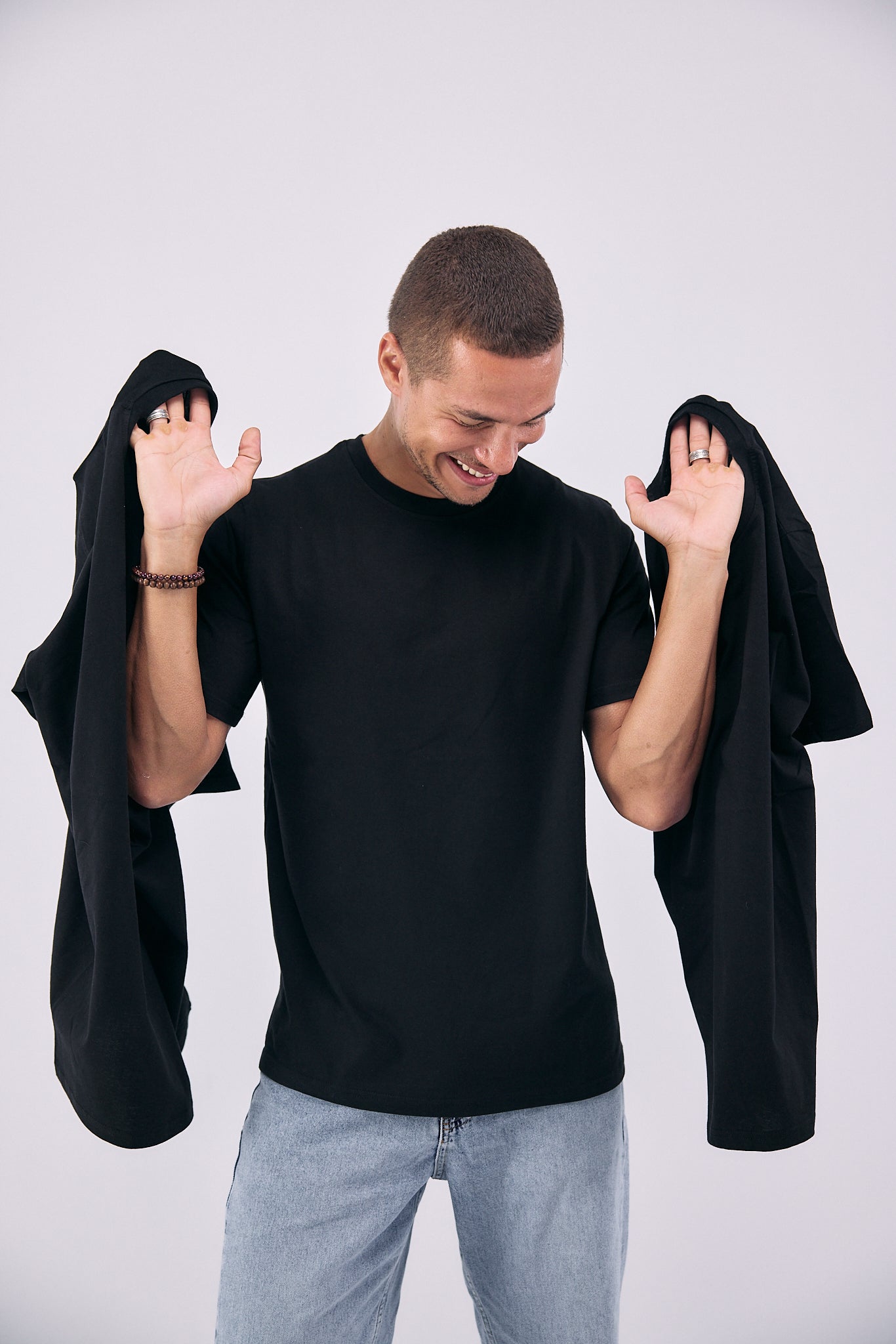 PACK of 3 Crew Neck Classic T-Shirt - BLACK
