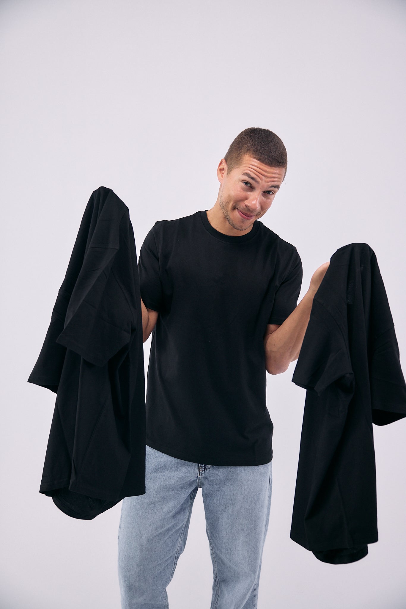 PACK of 3 Crew Neck Classic T-Shirt - BLACK
