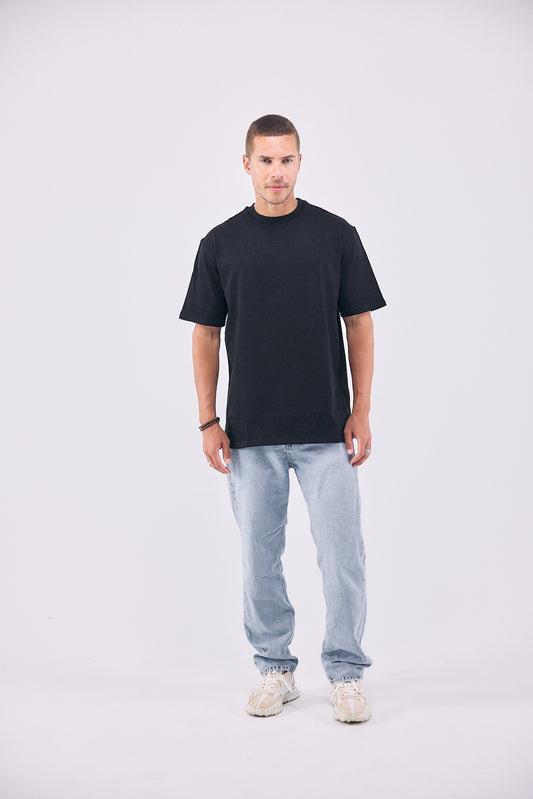 Mid Weight Box Fit T-Shirt - BLACK