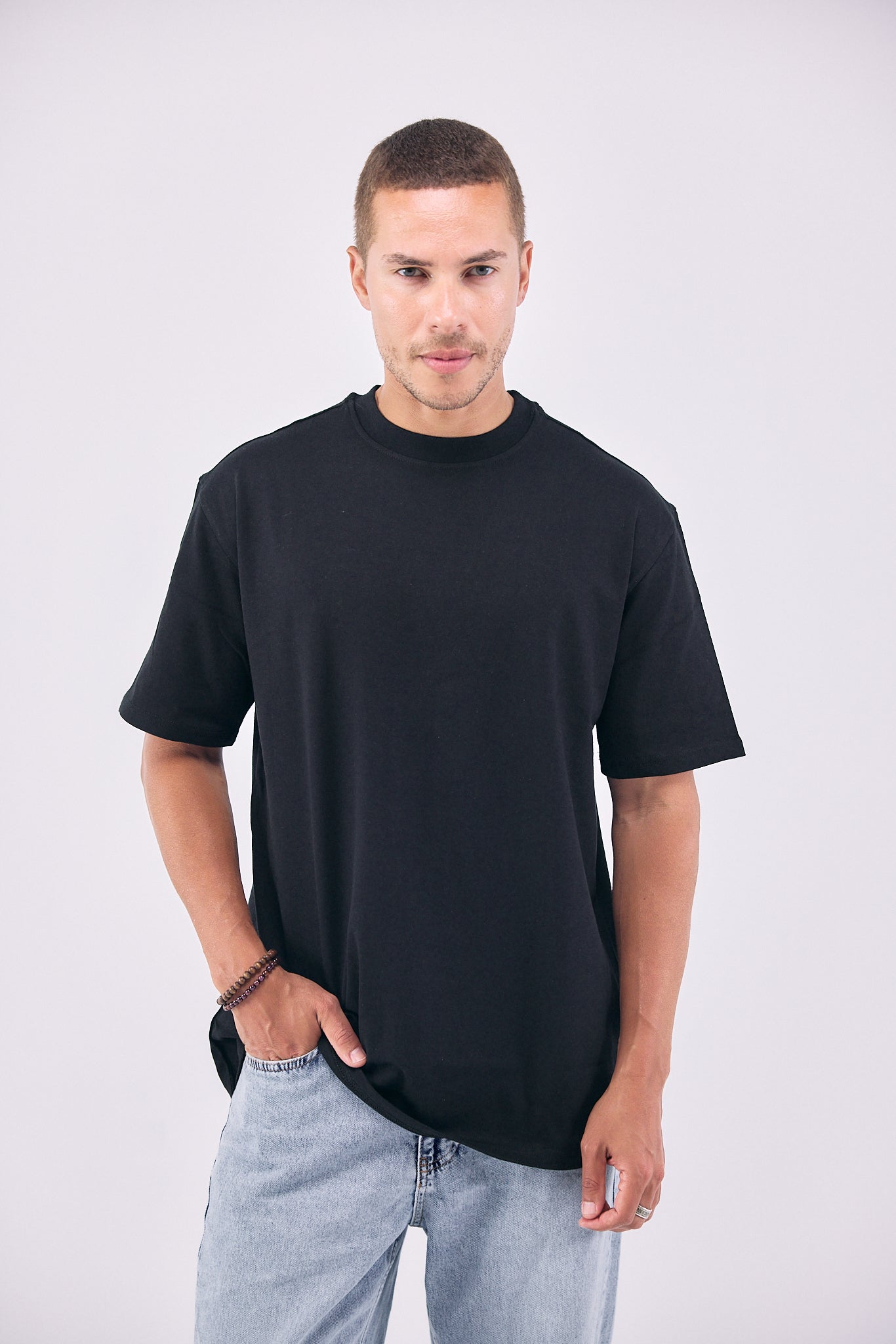 Mid Weight Box Fit T-Shirt - BLACK