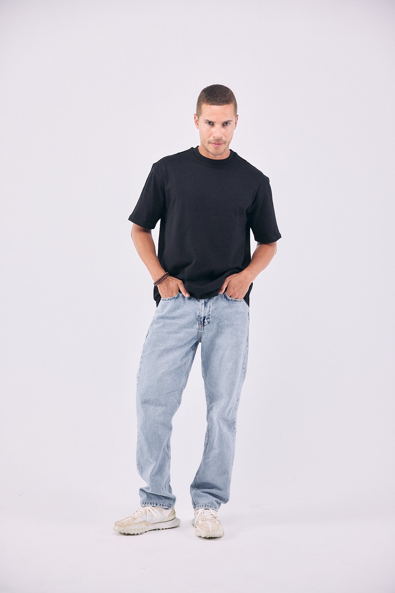 Mid Weight Box Fit T-Shirt - BLACK