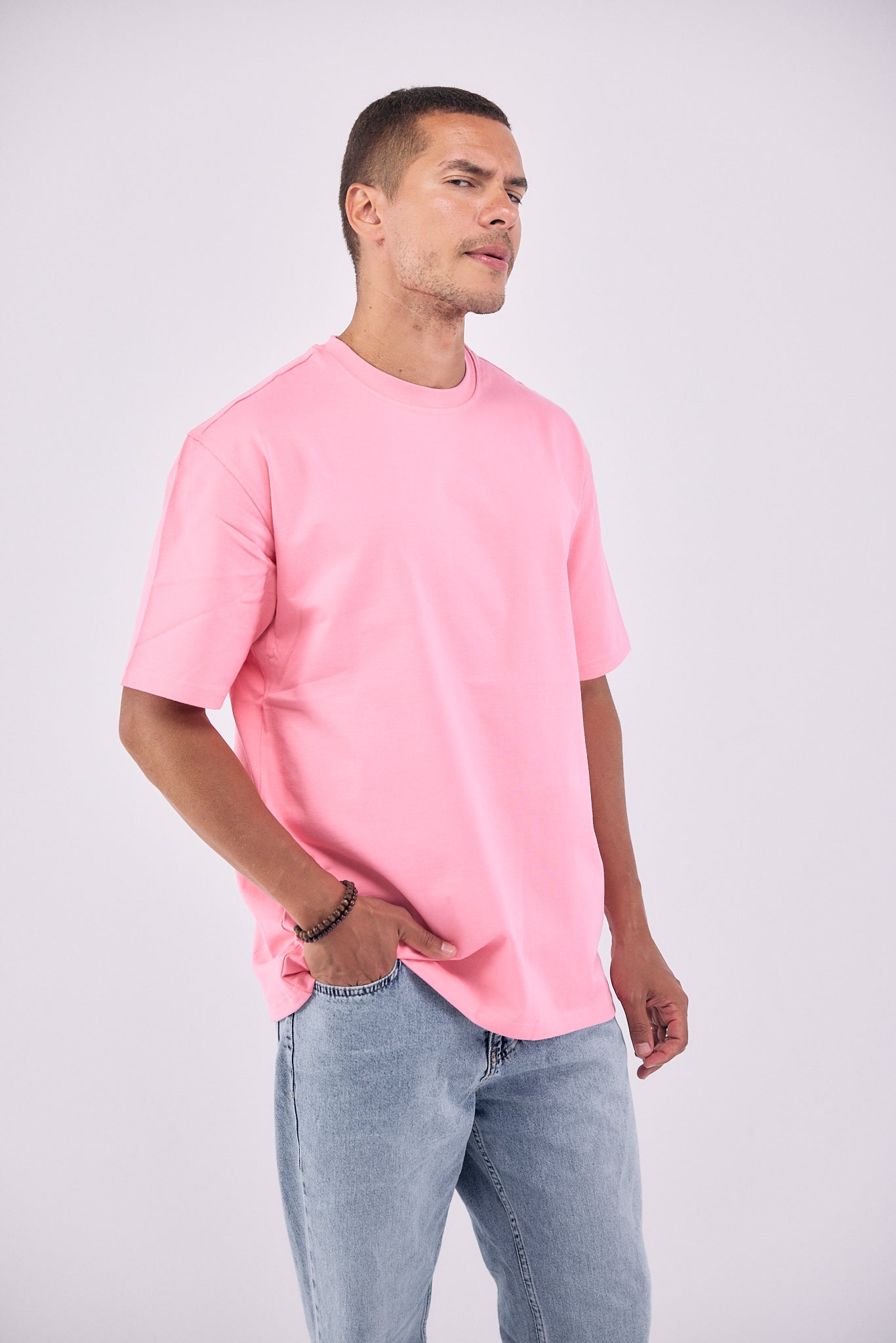 Mid Weight Box Fit T-Shirt - PINK