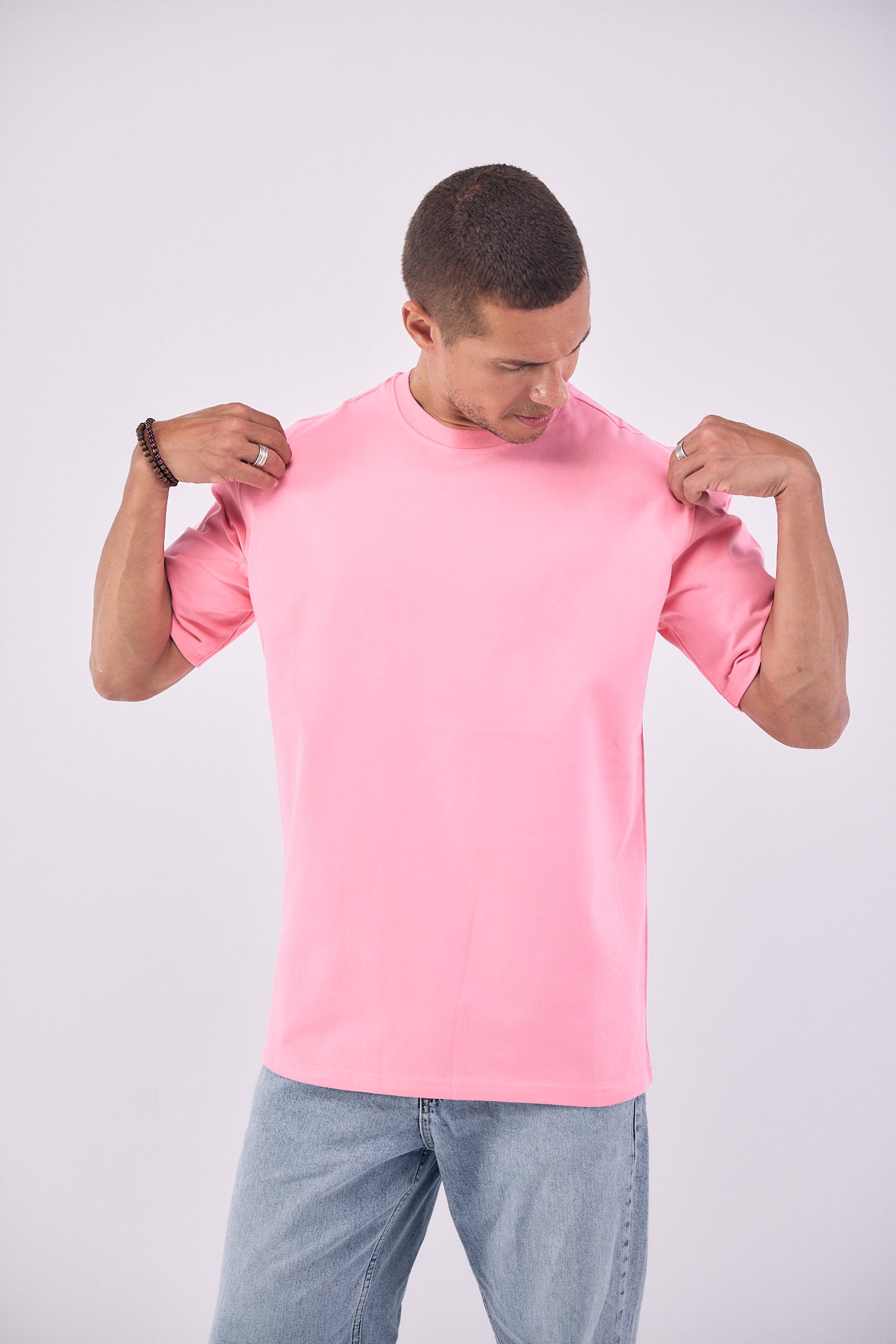 Mid Weight Box Fit T-Shirt - PINK