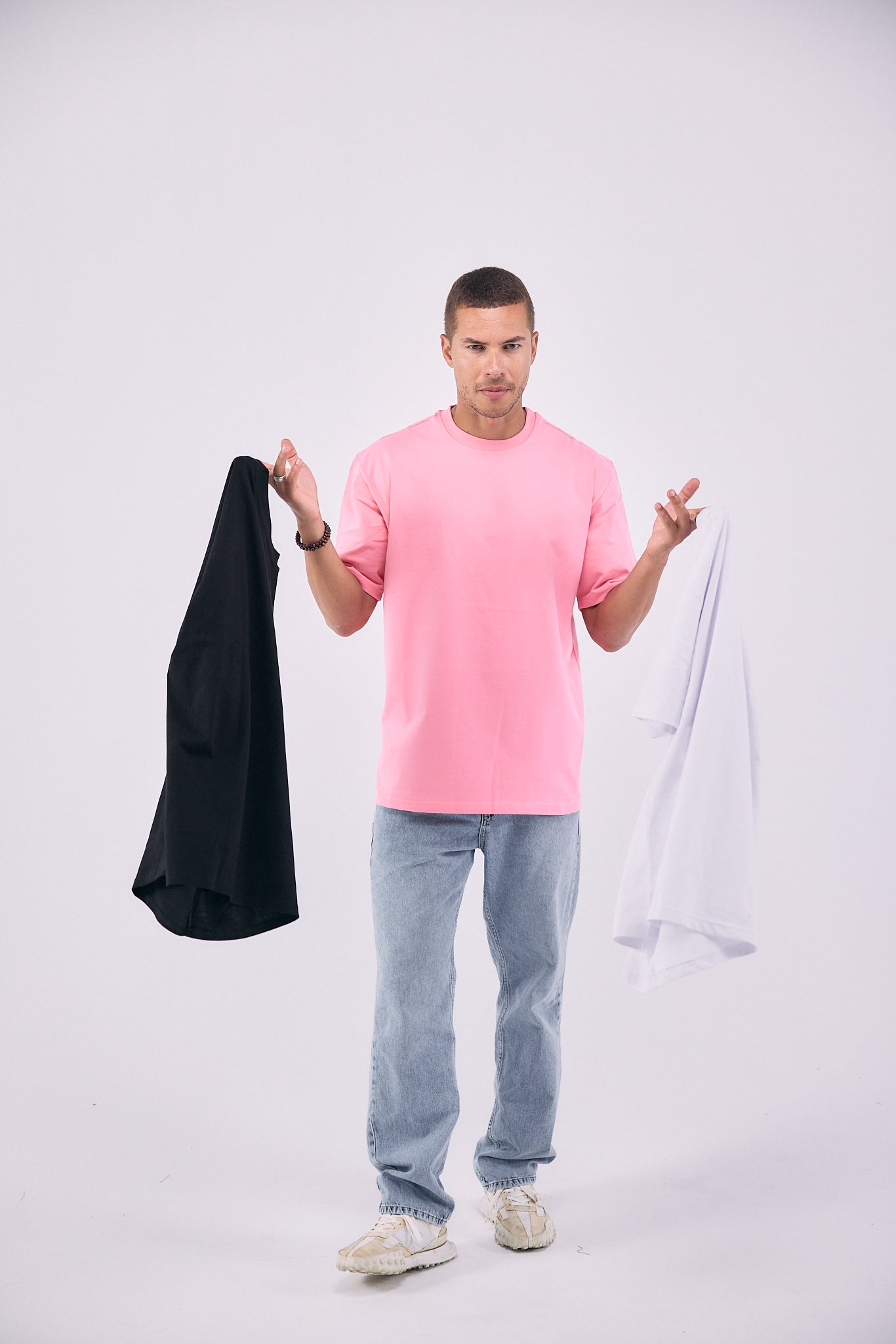 Mid Weight Box Fit T-Shirt - PINK
