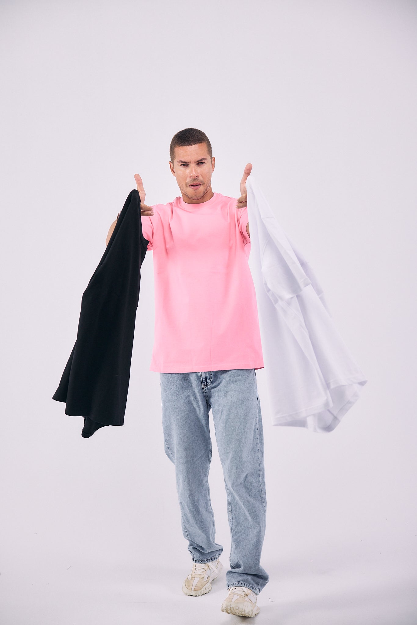Mid Weight Box Fit T-Shirt - PINK