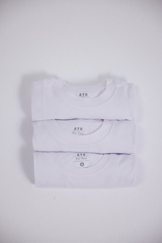 PACK of 3 Crew Neck Classic T-Shirt - White