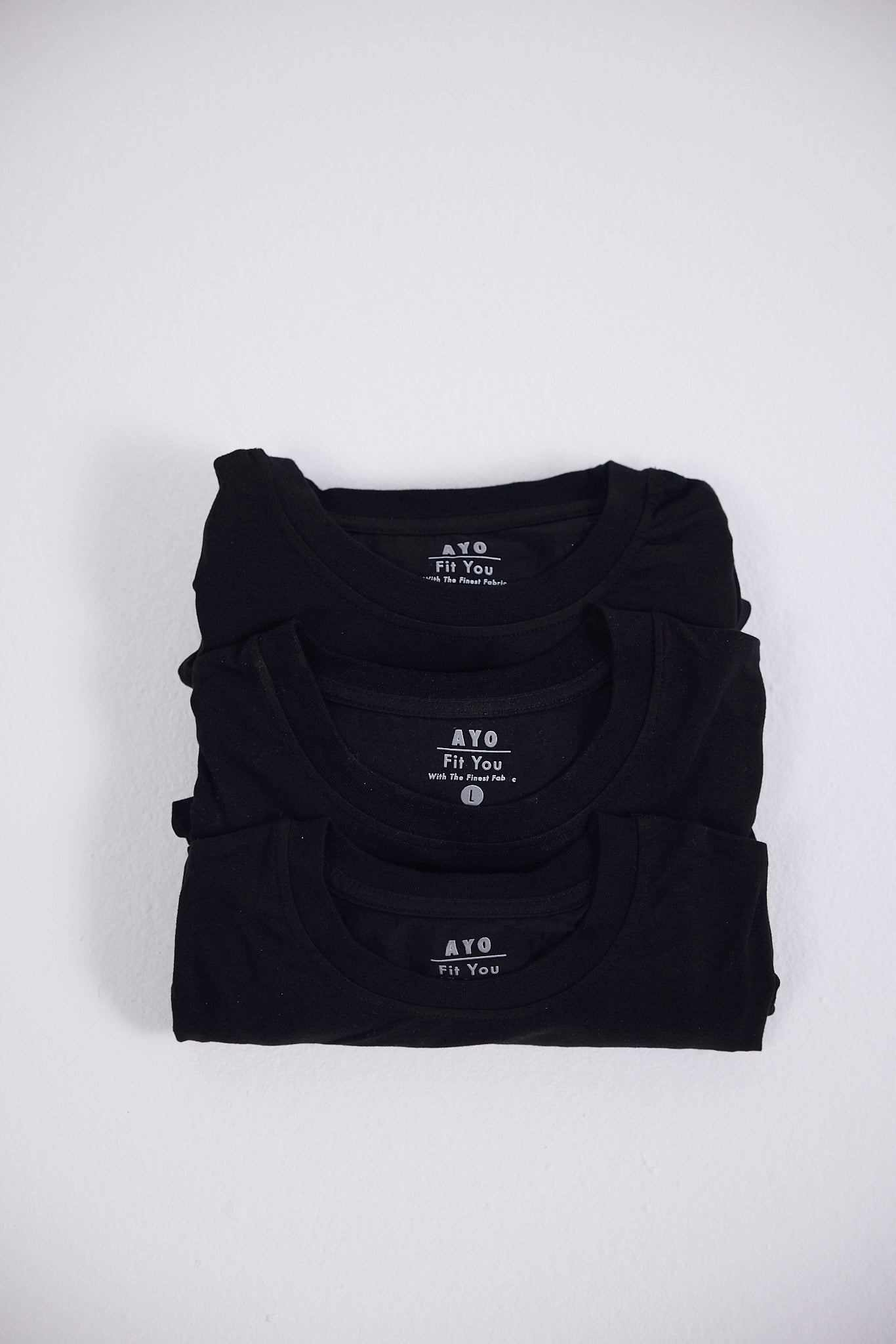 PACK of 3 Crew Neck Classic T-Shirt - BLACK