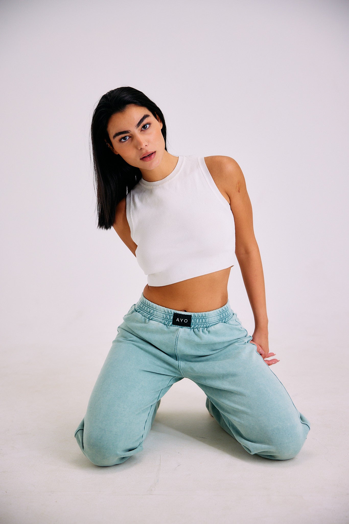 Stone Wash Sweatpants II - Aqua