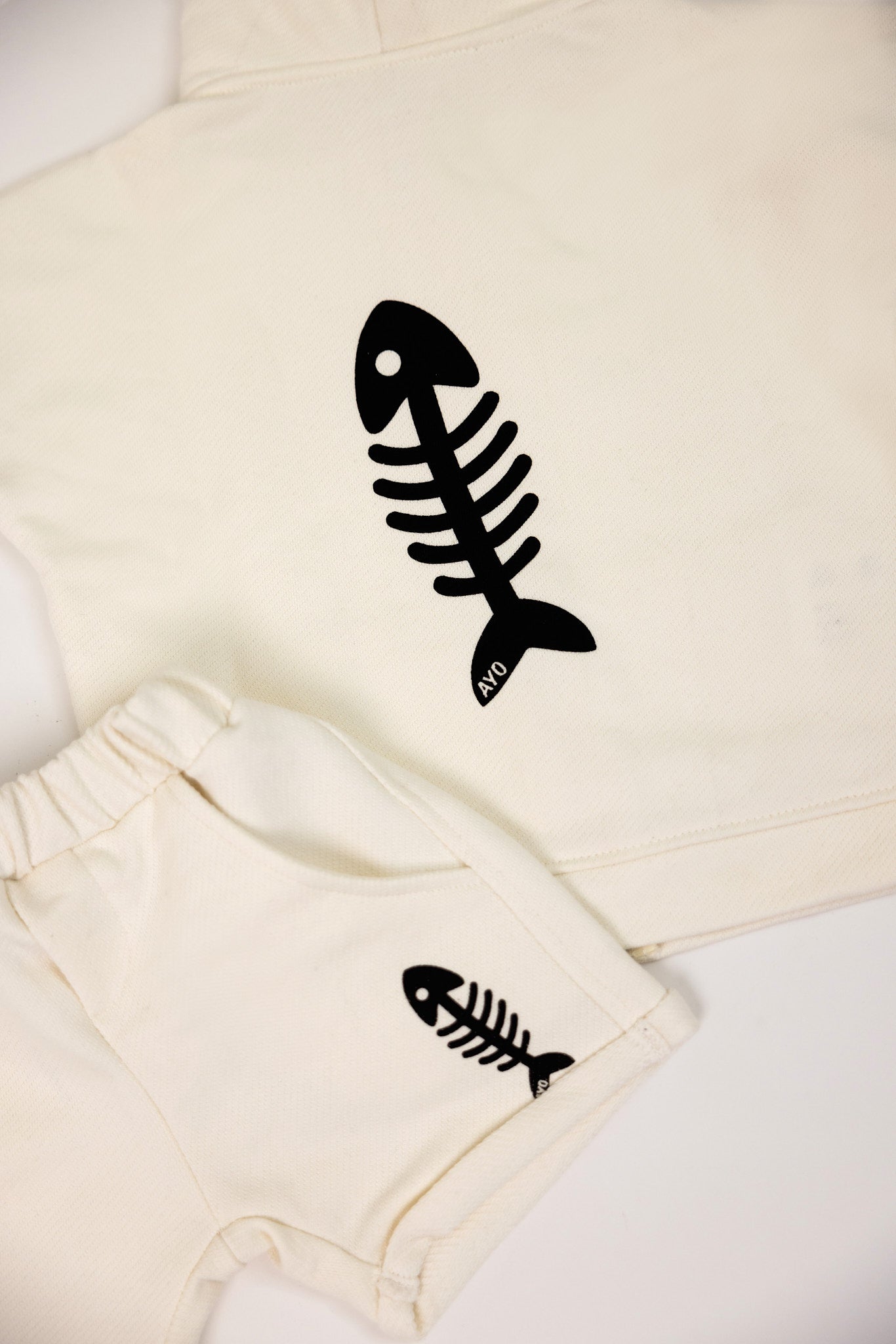 Kids' Fishbone Zip Up - Off White