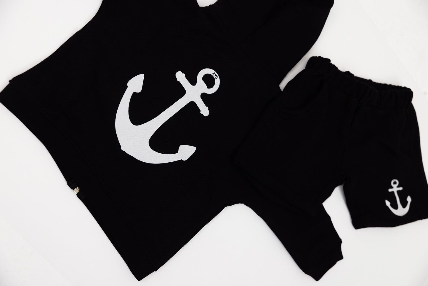 Kids' Anchor Zip Up - Black