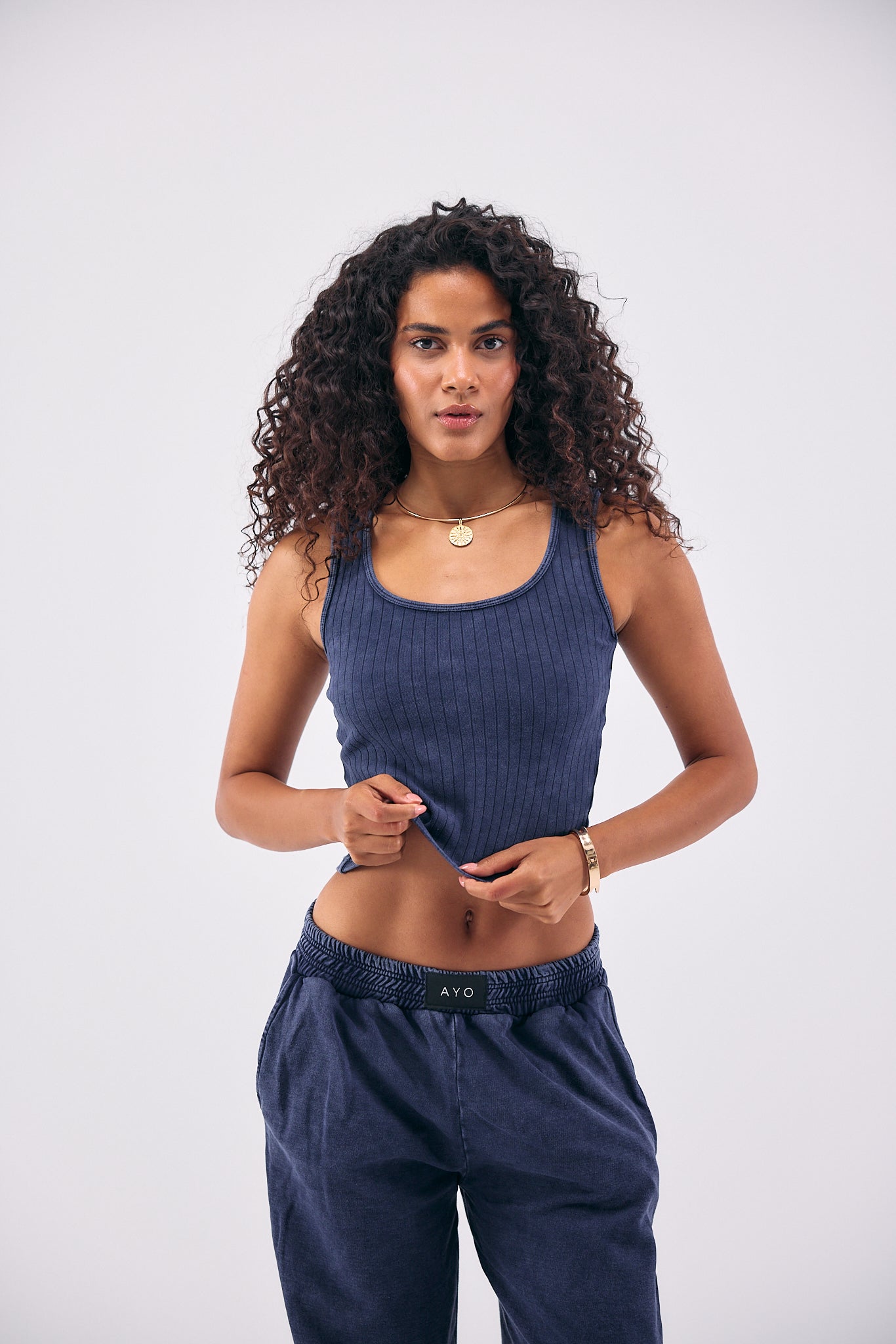 Stone Wash Tank Top - NAVY