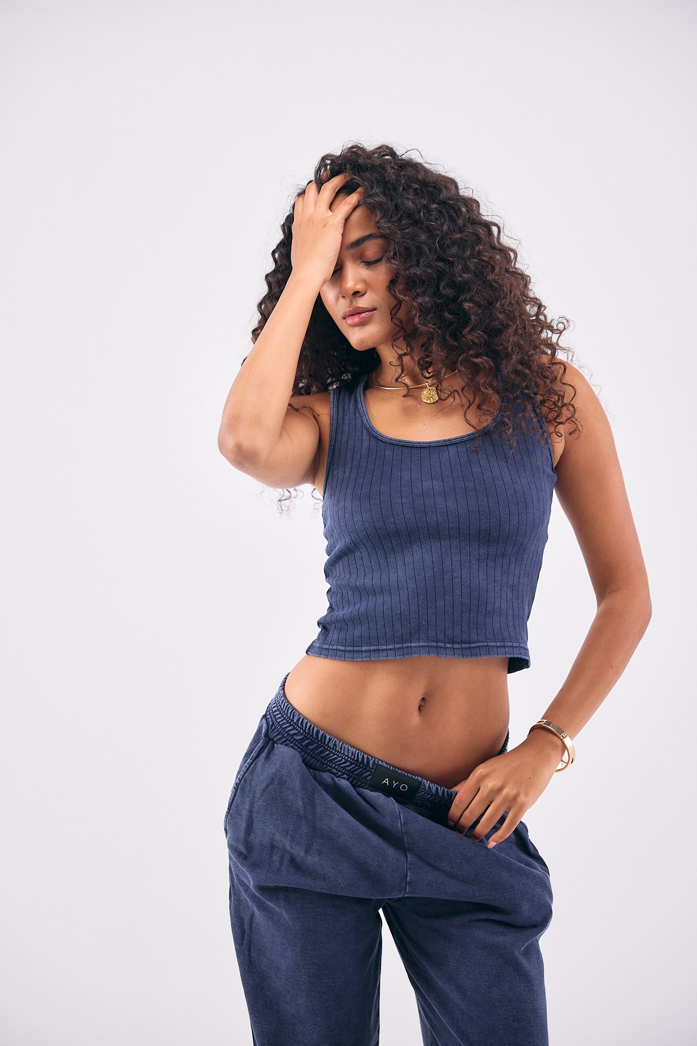 Stone Wash Tank Top - NAVY