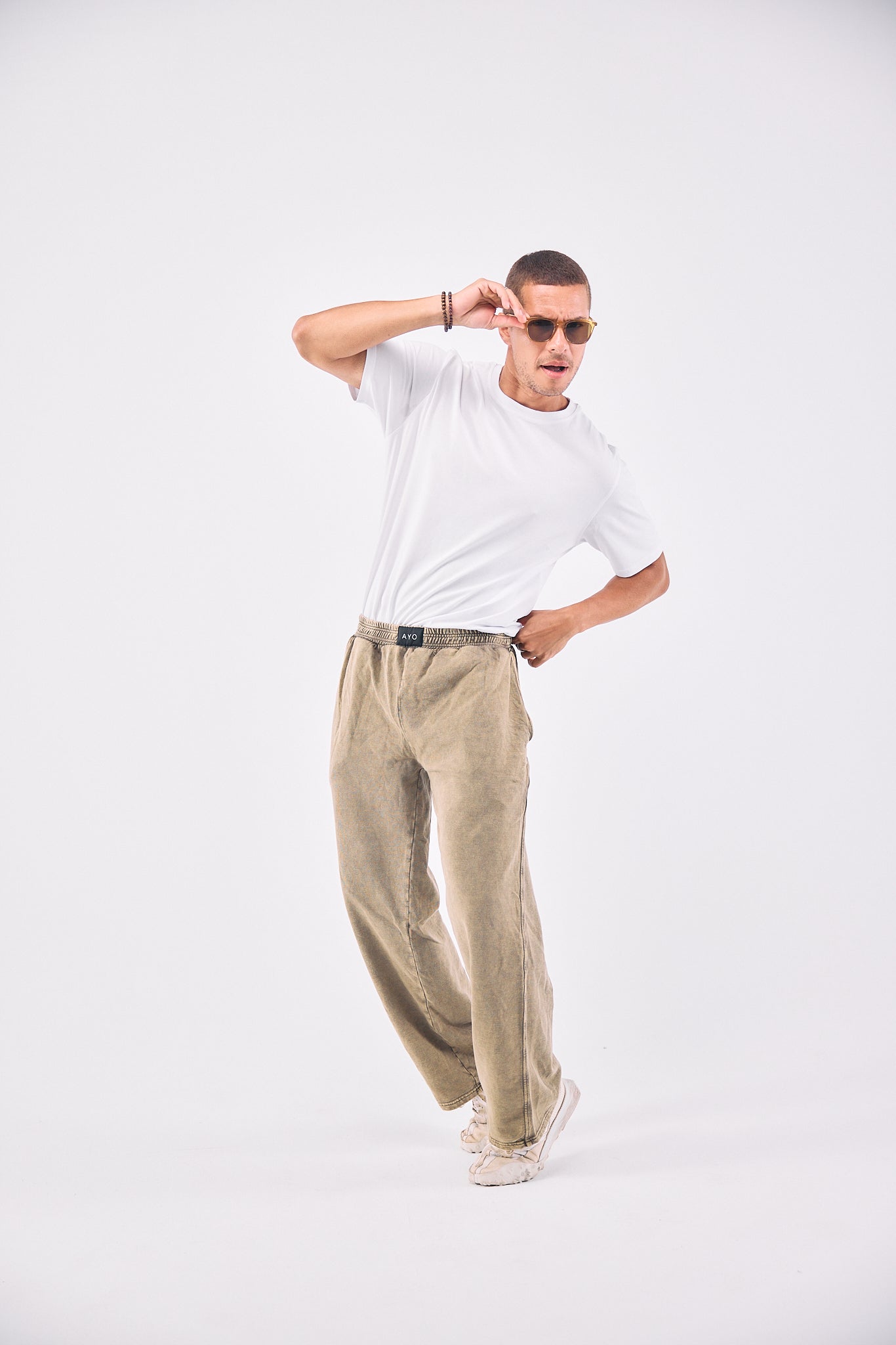 Stone Wash Sweatpants - OLIVE