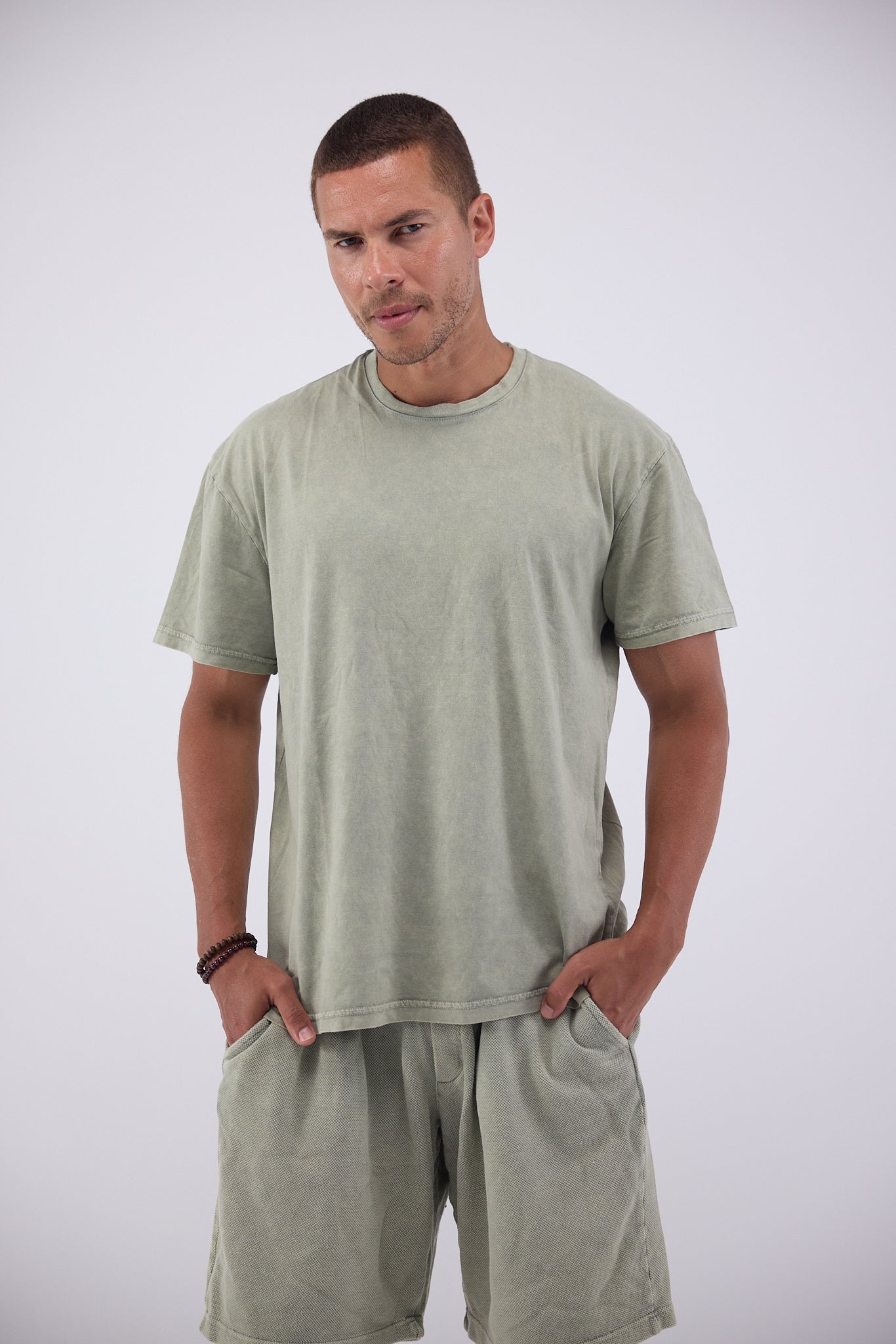 Stone Wash T-shirt  IVORY