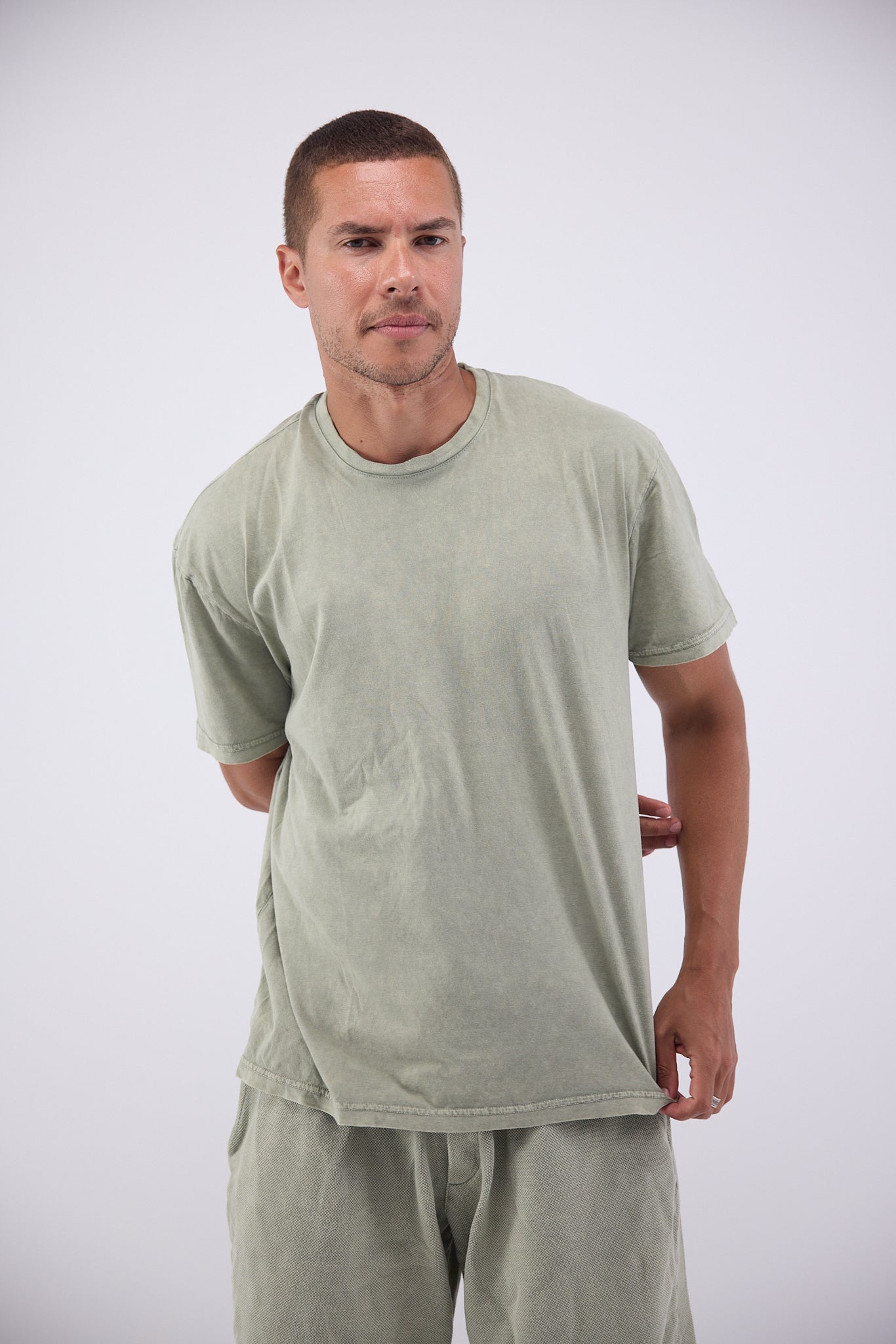 Stone Wash T-shirt  IVORY