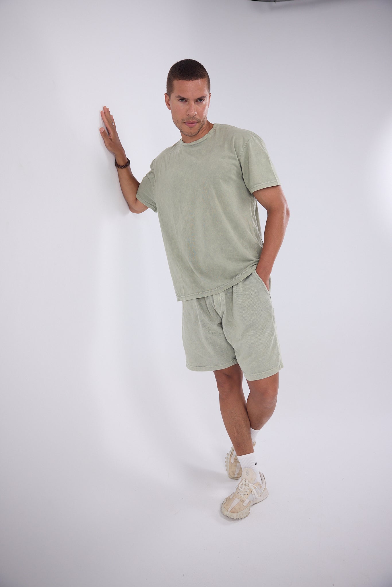 Stone Wash T-shirt  IVORY