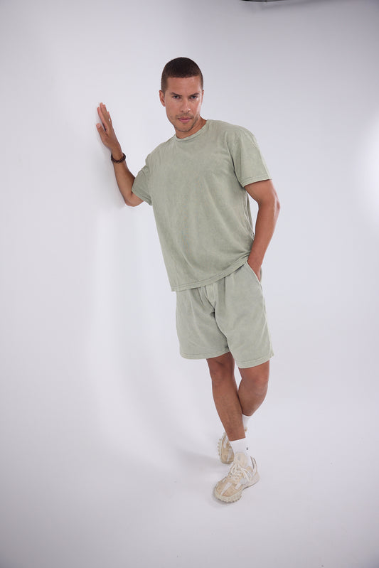 Stone Wash T-shirt  IVORY