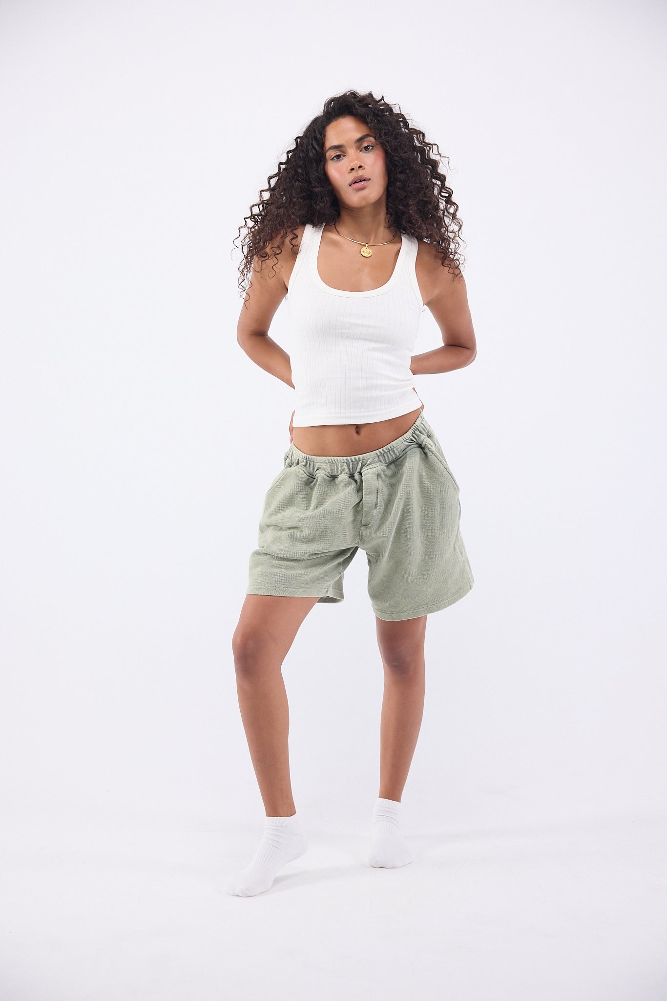 Washed Comfort Shorts - IVORY