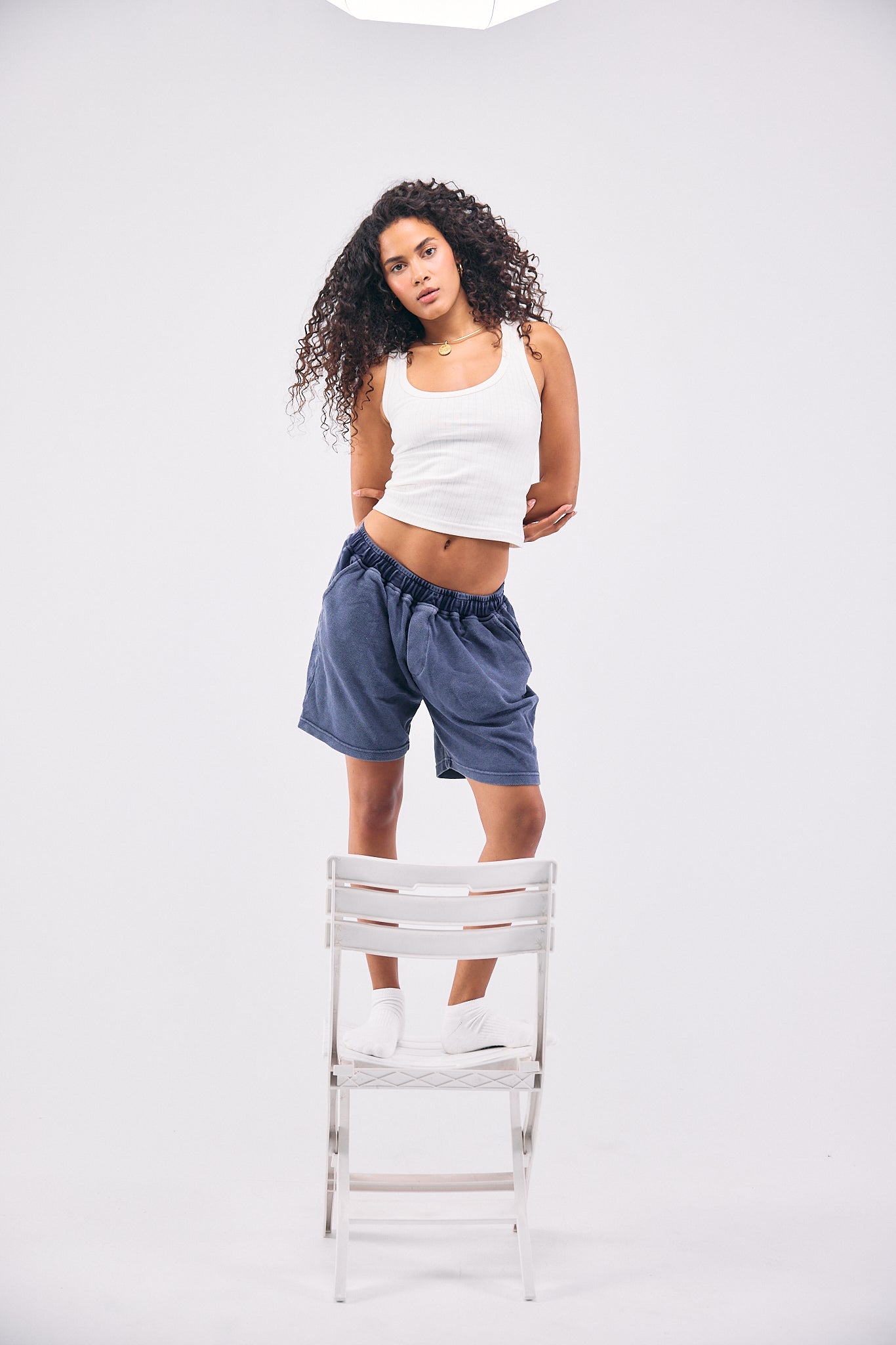 Washed Comfort Shorts - NAVY