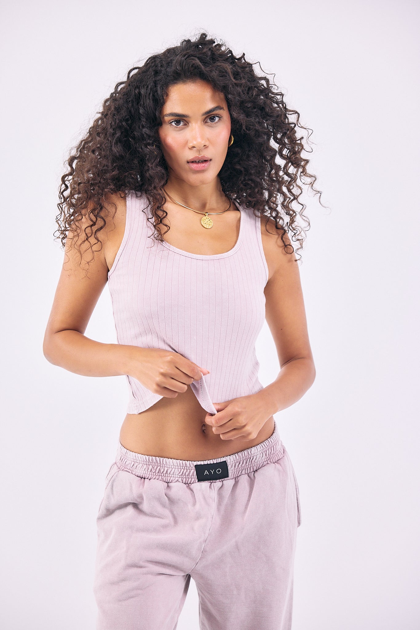 Stone Wash Tank Top - CORAL