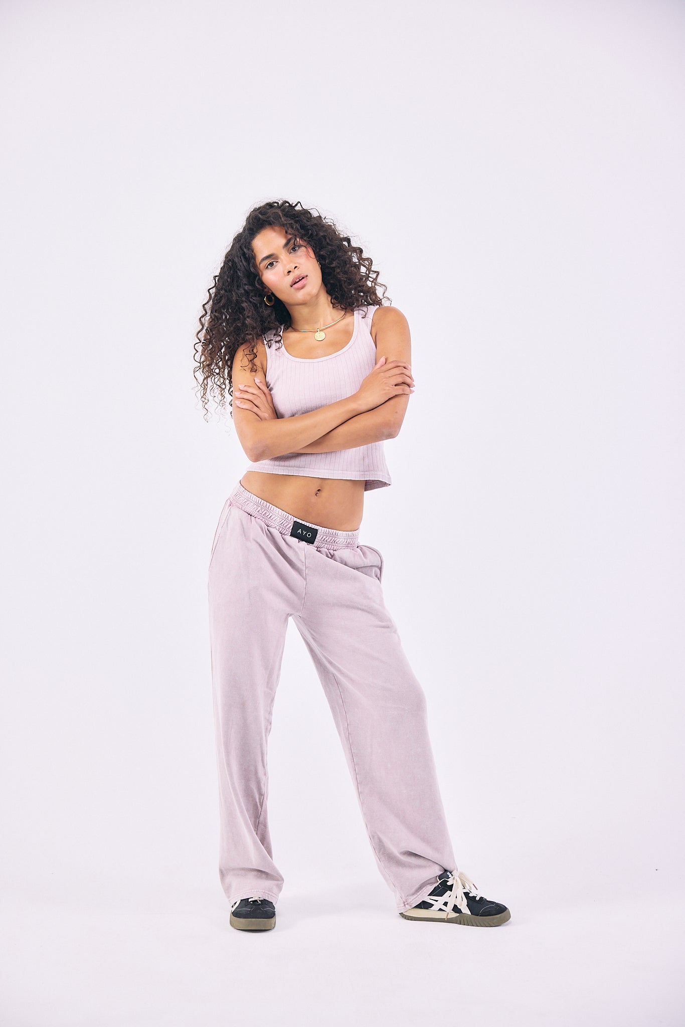 Stone Wash Sweatpants - CORAL