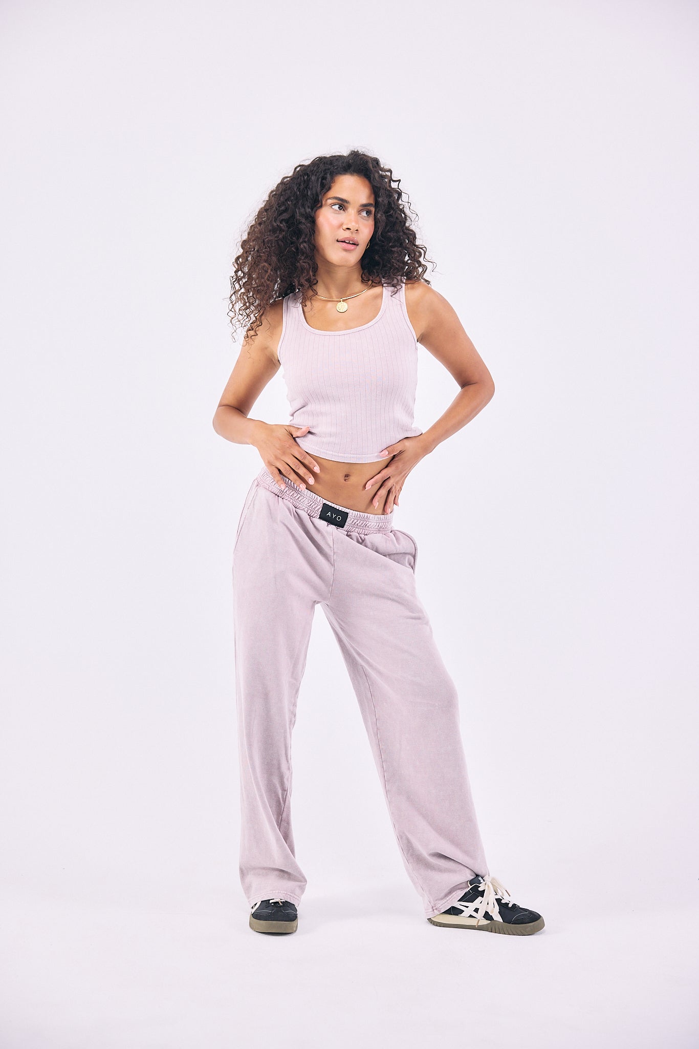 Stone Wash Sweatpants - CORAL