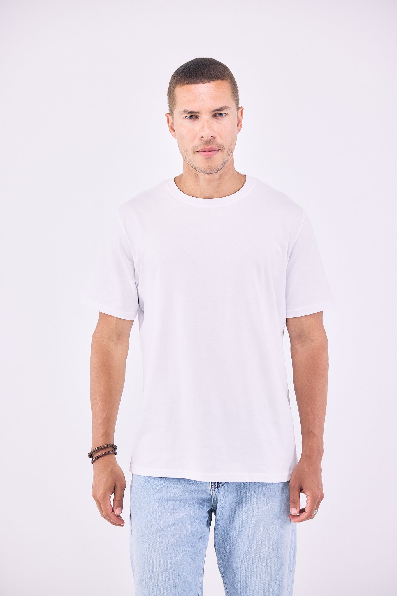 Crew Neck Classic T-Shirt - WHITE